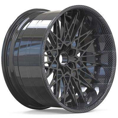 China Carbon fiber lip Forged wheels Customized 19 20 21 22 inch custom 2 piece wheels en venta