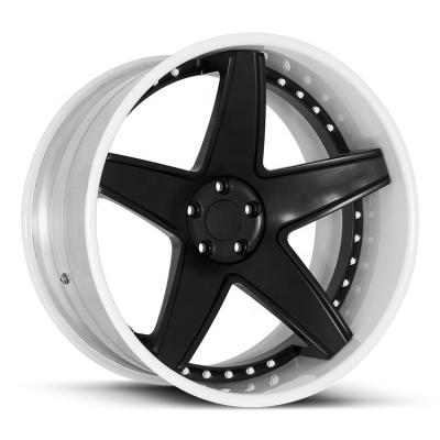 China Deep Dish Lip Wheels 5 Spoke Aluminum Custom Forged Wheels 2 Pieces Forged Alloy Wheels For Sports Car zu verkaufen