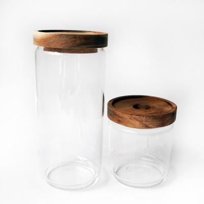 China Customized Sustainable Capacity High Borosilicate Sealed Glass Food Spice Tea Coffee Candy Storage Jar for sale