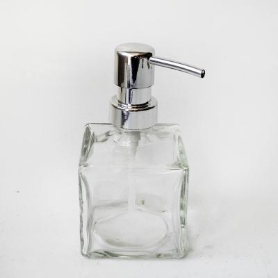 China Glass Soap Push Type Empty Liquid Bottle Sanitizer Home And Hotel Sustainable Hand Dispensing Glass Jar for sale