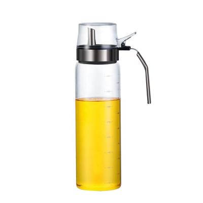 China New Design Food High Temperature Resistant Glass Olive Oil Bottle With Handle for sale