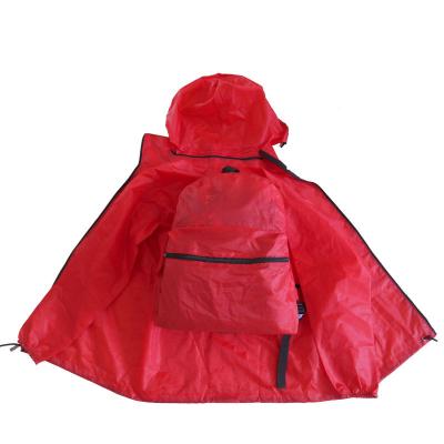 China Outdoor Rain Poncho Jackets Backpack Rain Cover Single Person Raincoat Raincoat Travel Cover with Carry Bag for sale