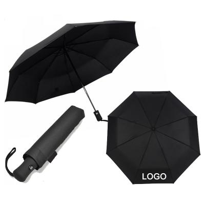 China Promotional Good Quality Customize Logo 3 Fold Automatic Umbrella With Steel Rib For Outdoor for sale