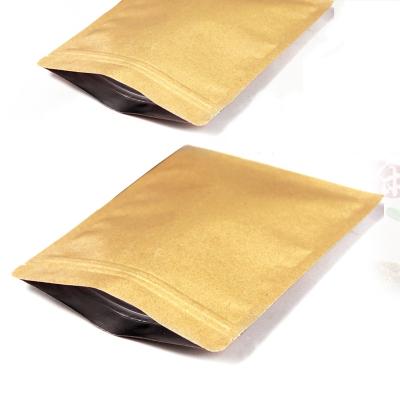 China 100pcs/lot 13cm*21cm*140mic Disposable Cookie Packaging Bags Kraft Paper Bag Seal Pouches And Bags Wholesaler for sale