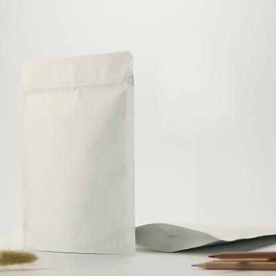 China Disposable Stand Up Zipper Kraft Paper Bag For Gift Tea Packaging for sale