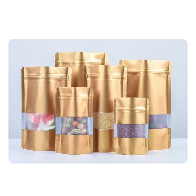 China Recyclable High Quality Colorful Al Foil Zip Lock Stand Up Packaging Bag With Window for sale