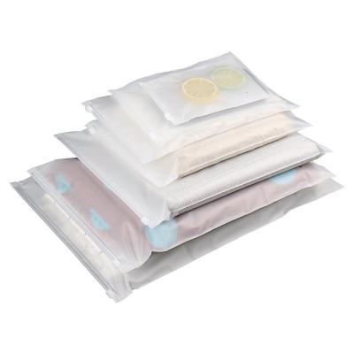 China Recyclable Custom Clothing Bags Pe Custom Packaging Slide Clear Zipper Bag for sale