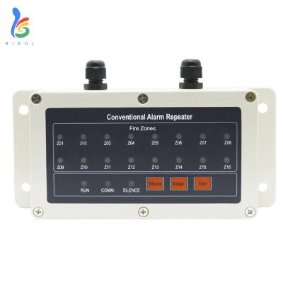 China Conventional ABS 16 Zone Fire Alarm Repeater Panel And Indication Control Panel for sale