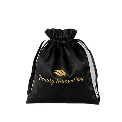 China Recyclable Customized Soft Drawstring Satin Bag Jewelry Storage Pouch Bag For Gift Packaging for sale