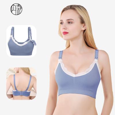 China Maternity Nursing Bra Women Cotton Lycra Maternity Bralette Breathable Seamless Pregnancy Clothes for sale