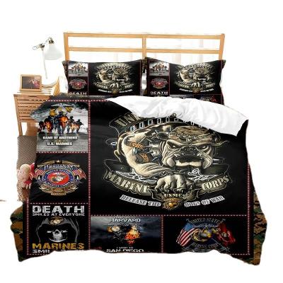 China OEM Best Sales Folded Comforter Sets Print Bedding Set Bedding Suit Include 1 Duvet Cover Set With 2 Pillowcases for sale