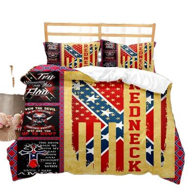 China OEM Mainstream Folded Comforter Sets Print Bedding Set Bedding Suit Include 1 Duvet Cover Set With 2 Pillowcases for sale