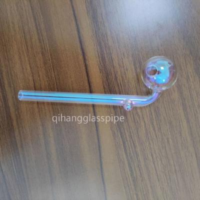 China wholesale sweet puff glass pipe oil burner water pipe  12/14/15/16 cm for somking pipe for sale