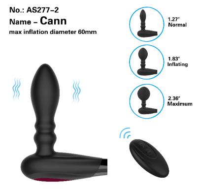 China 10 Frequency 10 Frequency Inflatable Anal Plug Toys Magnetic Filling AS277 Cann AISI Factory Price for sale