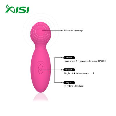 China 12 Frequencies & 12 color RGB light 12 frequency & Wholesale Magic 12 Colors RGB Light Magic Wand Bullet Battery Vibrator G-spot Vibrator AV for sale