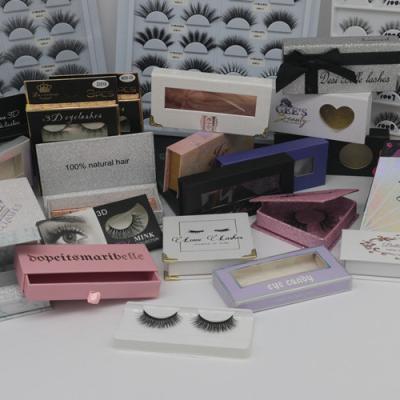 China Hot Selling New Private Label Silk Thick Natural Silk False Eyelashes False Soft Mink False Eyelashes Wholesale Soft Natural 3D Eyelashes With Box for sale