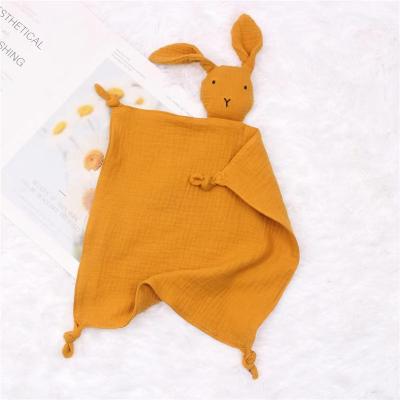 China Wholesale Custom Anti-static Bunny Toy Kids Safety Blanket Baby Comforter Newborn Infant Blanket Super Soft Organic for sale