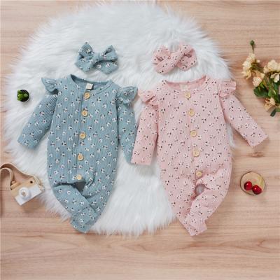 China Hot new design breathable long sleeve printed unisex baby romper cotton baby sleep suit fabric for sale