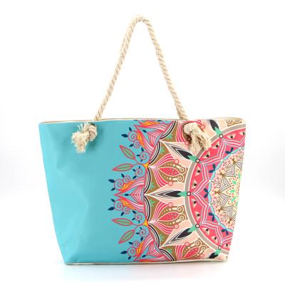 China 2021 New Style Large Capacity Women Beach Bag With Rope Handle Hang Bag Women Bags Custom Printing Logo for sale