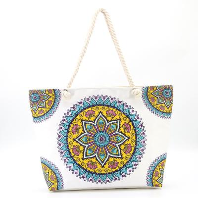 China 100% 2020 hot sale style eco-friendly women beach lady bags fashion printing pattern travel handbag for sale