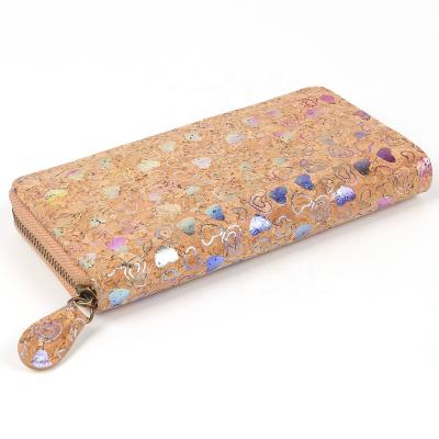 China Waterproof Bag Making Supplies Cork Wallet Waterproof Wood Grain Natural Money Bag Imported Oak Bark Money Cork Clip for sale