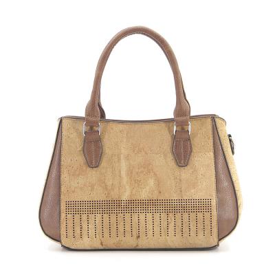 China 100% New Design Factory Price Eco-friendly Lady Bags Cork Handbags Natural Cork Wood Shoulder Handbag for sale