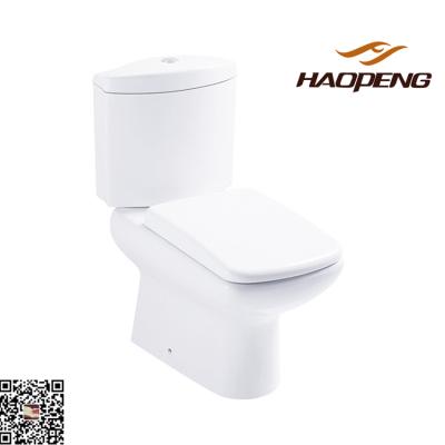 China Double-Flow Modern Design Economical Sanitary Ware Ceramic Two Piece Toilet For Jordan for sale