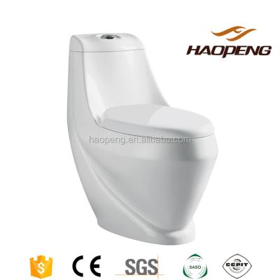 China WC Hot Sale Double-Flow Washdown Color One Piece Toilet Bowl For Saudi Arabia for sale