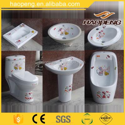 China Double-flow Haopeng Child Schoolchildren Small Size Kindergarten One-Piece Toilet for sale