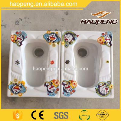 China Attractive School Toilet Double-Flow Doraemon Child Bathroom Ceramic Kids Toilet for sale