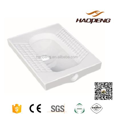 China With Gas Spring China Supplier Squat Toilet With Flush / Ceramic Squat Pan /Toilet Sanitary Ware for sale