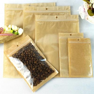 China High Quality Moisture Proof Plastic Clear Pouch Paper Stand Up Zip Lock Bag With Clear Window For Dry Food Snack for sale