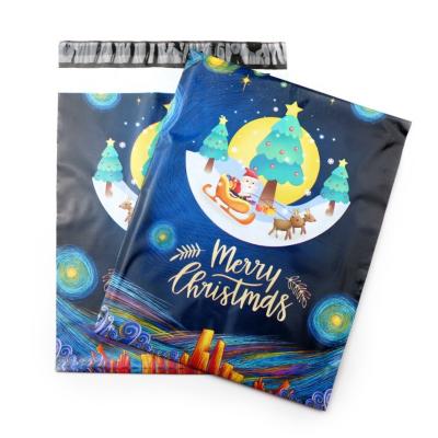 China Logistics Packaging Self Adhesive Logo Holiday Messenger Clothing Poly Christmas Custom Design Sealed Gift Packing Mailing Bag for sale