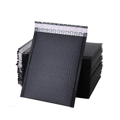 China Security Matte Black Color Co Extrusion Film Shock Bubble Bag Waterproof Padded Envelopes for sale