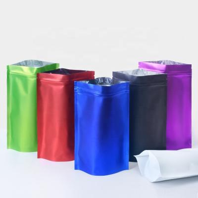 China Moisture Proof In Stock Matte Color Frosted Snack Self Sealing Nut Customized Stand Up Bag for sale