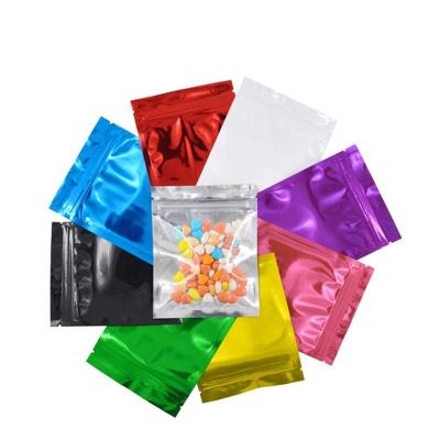 China DDP Moisture Proof Drop Shipping 102x127mm Black Blue Pink Shiny Free Sample Custom Clear Ziplock Bag With Front Window for sale