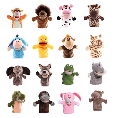 China PLAYS 23cm Customizable Animal Hand Puppet Cartoon Toy Baby Educational Animal Hand Puppet Game Storytelling Doll Plush Toy for sale