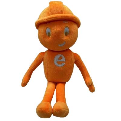 China High Quality Construction Worker Orange Plush OEM Soft Plush Stuffed Toys For Sale for sale