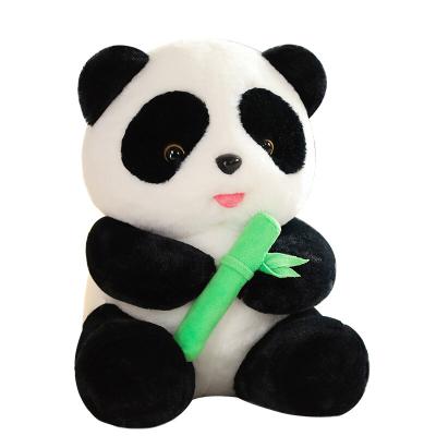 China Hot Selling Super Cute Soft 23CM TOYS Small Panda Plush Toy With Bamboo for sale