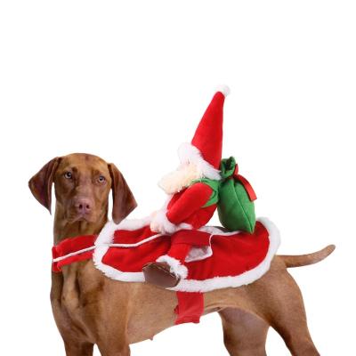 China PLAY New Santa Horse Costume for Dogs and Cats Pet Costumes for sale