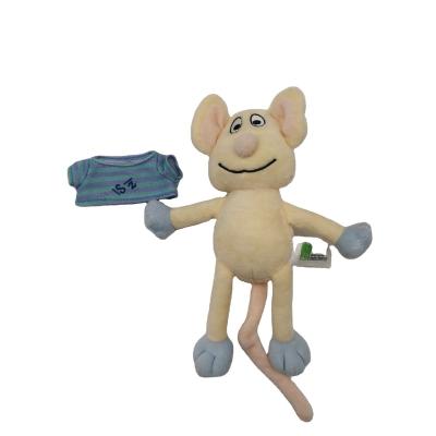 China Custom Mini Plush Mouse Plush Toy With Detachable T-shirt For Sale for sale