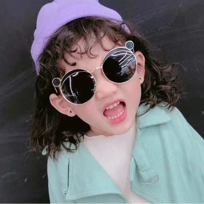 China High Quality Cartoon Kids Girls Little Boys Metal Mouse Strong Fashion Resin Shading Lovely Cute Sunglasses For Children for sale