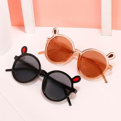 China High quality cute round shape ear sunglasses cute round shape baby fashion baby beach beach sunglasses transparent uv400 for sale