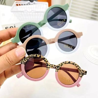 China 2022 summer fashion round frame polarized UV protection shades round sun glass kids sunglasses wholesale for sale