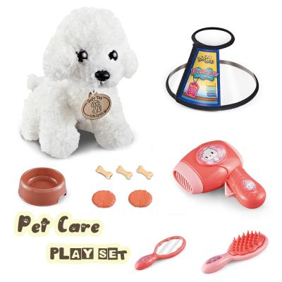 China Pet Care Game Set Dog Grooming Kit Educational Toy Pretend Play for Girls 4A903-3 for sale