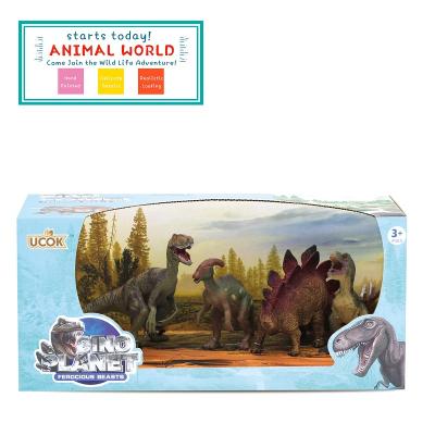 China Is Phthalate Free and Completely Safety Tested 4-Pieces Realistic and Durable Dinosaur Playset, Toy Animal Plastic Figurine for sale