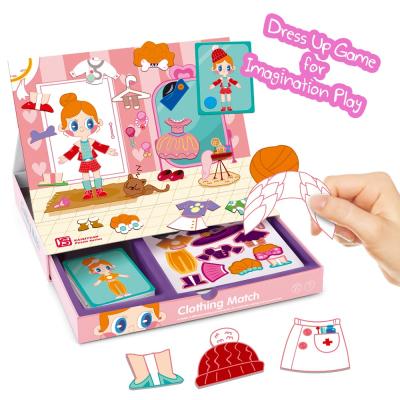 China STEM Toy , Magnetic Book Girl Costumes Dress Up Game For Fantasy Play 1H196862 for sale