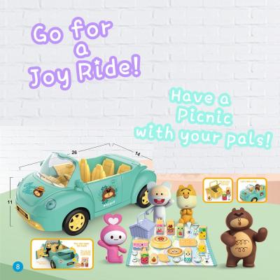 China Plastic creative pretend picnic basket, with fancy car for roll play for sale