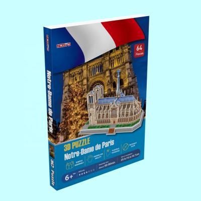 China Cartoon Toy National Geographic 3D Puzzle For Adults Children Kids Architecture Building Notre Dame De Paris Model Kits Collection Toys for sale