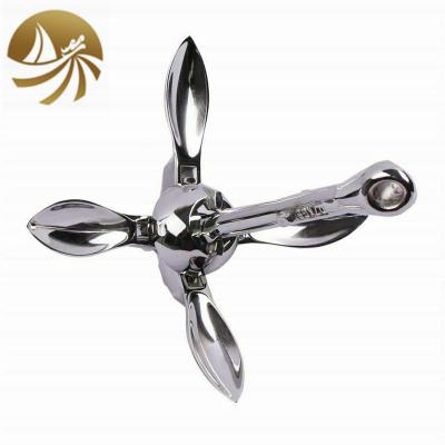 China Stainless Steel Boat Accessories Marine Hardware Casting Mirror Polish Folding Anchor Strainless Steel For Boat /Yacht Fittings for sale